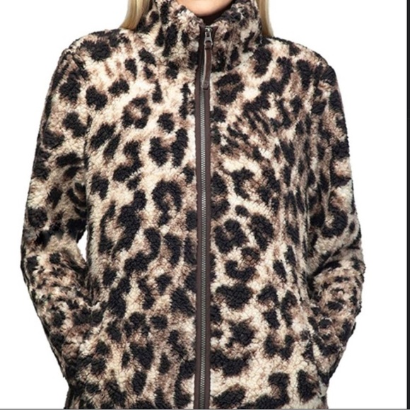 Member’s Mark Jackets & Blazers - Leopard Sherpa Fleece Jacket